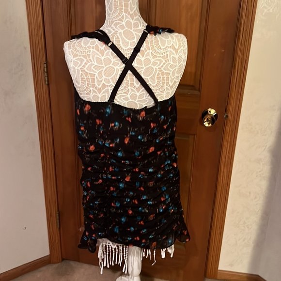 Ruched Mesh Ruffle Chemise - Picture 5 of 6